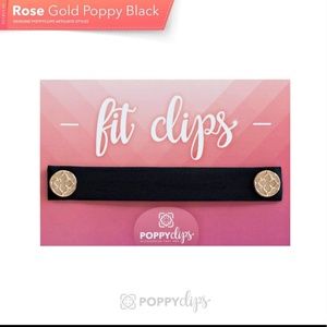 Rose Gold Poppy Black Fit Clips Poppy Clips